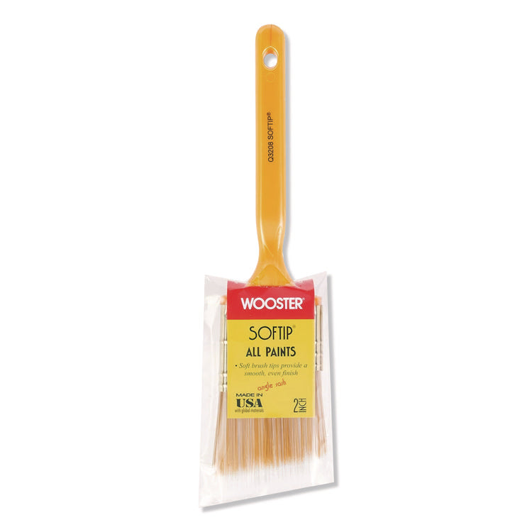 Softip Paint Brush, Nylon/polyester Bristles, 2.5" Wide, Angled Profile, Plastic Kaiser Handle