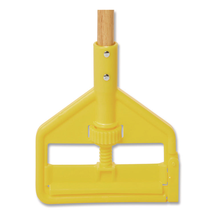 Invader Wood Side-Gate Wet-Mop Handle, 54", Natural/yellow