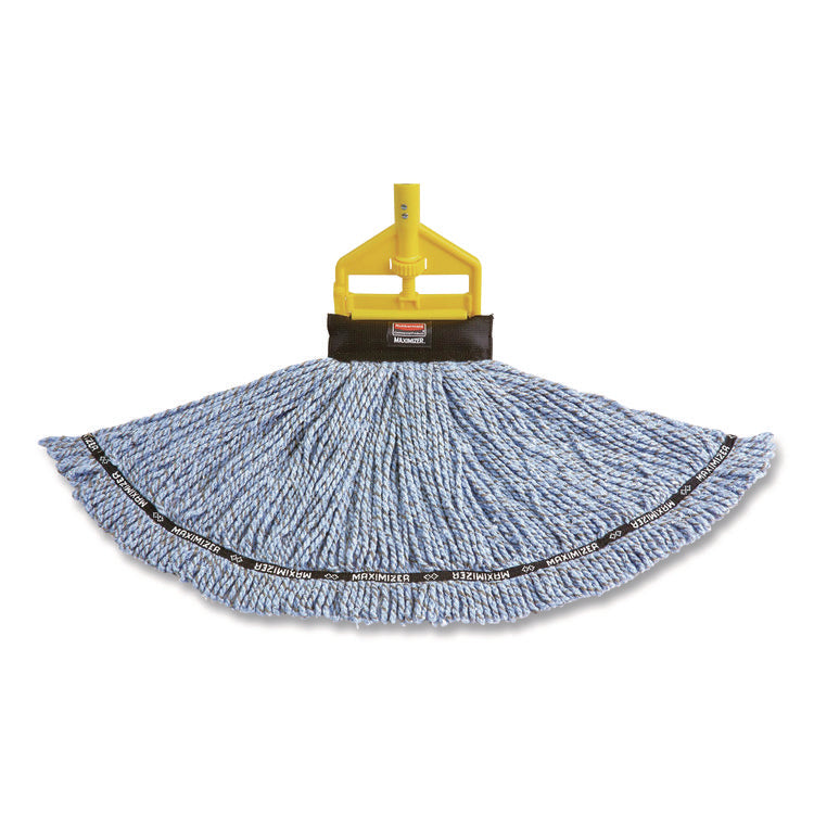 Invader Aluminum Side-Gate Wet-Mop Handle, 1" dia x 60", Gray/Yellow