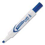 MARKS A LOT Desk-Style Dry Erase Markers, Broad Chisel Tip, Blue