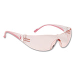 Eva Optical Safety Glasses, Scratch-Resistant, Pink Lens, Pink/Clear Frame