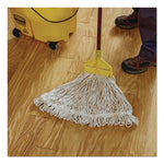 Super Stitch Cotton Looped End Wet Mop, Large, 1" White Headband