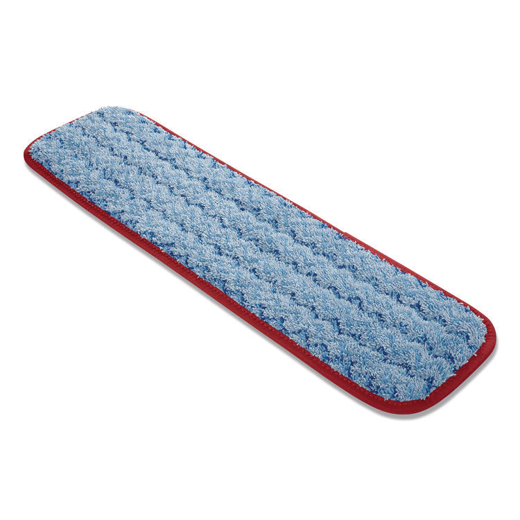 Microfiber Wet Mop Pad, 18", Red, 12/Carton