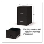 Soho Vertical File Cabinet, 2 Drawers: File/file, Letter, Black, 14" X 18" X 24.1"