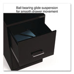 Soho Vertical File Cabinet, 2 Drawers: File/file, Letter, Black, 14" X 18" X 24.1"