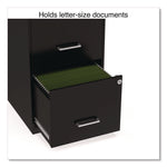 Soho Vertical File Cabinet, 2 Drawers: File/file, Letter, Black, 14" X 18" X 24.1"