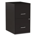 Soho Vertical File Cabinet, 2 Drawers: File/file, Letter, Black, 14" X 18" X 24.1"