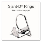 XtraLife ClearVue Non-Stick Slant-D Ring Binder, 3 Rings, 1" Capacity, 11 x 8.5, White