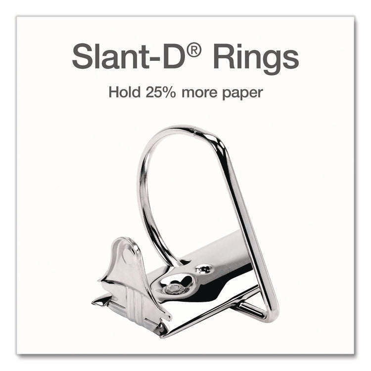 XtraLife ClearVue Non-Stick Slant-D Ring Binder, 3 Rings, 1" Capacity, 11 x 8.5, White