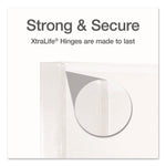 XtraLife ClearVue Non-Stick Slant-D Ring Binder, 3 Rings, 1" Capacity, 11 x 8.5, White