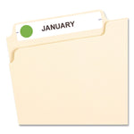 Handwrite Only Self-Adhesive Removable Round Color-Coding Labels, 0.5" dia, Neon Green, 60/Sheet, 14 Sheets/Pack, (5052)