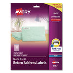 Matte Clear Easy Peel Mailing Labels With Sure Feed Technology, Inkjet Printers, 0.5 X 1.75, Clear, 80/sheet, 25 Sheets/pack