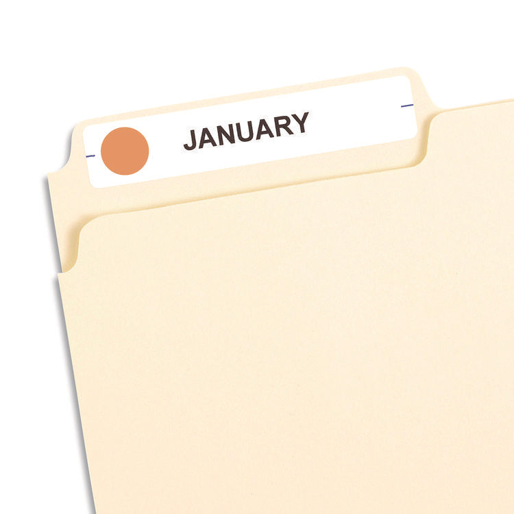 Handwrite Only Self-Adhesive Removable Round Color-Coding Labels, 0.5" dia, Neon Orange, 60/Sheet, 14 Sheets/Pack, (5062)