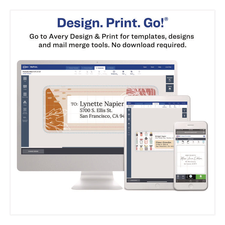 White Shipping Labels-Bulk Packs, Inkjet/laser Printers, 8.5 X 11, White, 250/box