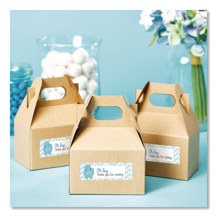 Vibrant Laser Color-Print Labels w/ Sure Feed, 0.75 x 2.25, White, 750/PK