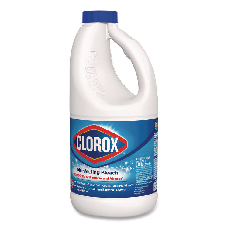 Concentrated Regular Disinfecting Bleach, 43 oz Bottle, 6/Carton