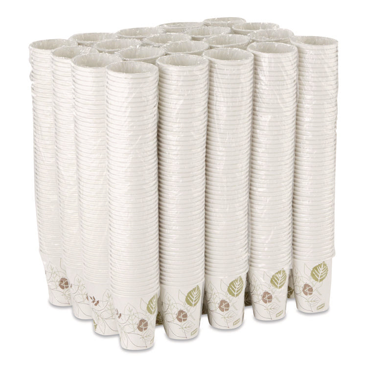 Pathways Paper Hot Cups, 12 oz, White/Brown, 50/Pack