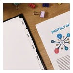 Print And Apply Index Maker Clear Label Dividers With Printable Label Strip And White Tabs, 5-Tab, 11 X 8.5, White, 1 Set