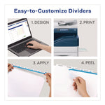 Print and Apply Index Maker Clear Label Dividers, Copiers, 5-Tab, 11 x 8.5, White, 5 Sets