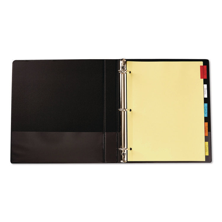 Plastic Insertable Dividers, 5-Tab, 11 x 8.5, Assorted Tabs, 1 Set