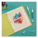 Write and Erase Plain-Tab Paper Dividers, 5-Tab, 11 x 8.5, White, 36 Sets