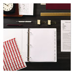 Index Maker Ecofriendly Print And Apply Clear Label Dividers With White Tabs, 8-Tab, 11 X 8.5, White, 5 Sets