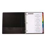 Table 'n Tabs Dividers, 12-Tab, Jan. to Dec., 11 x 8.5, White, Assorted Tabs, 1 Set