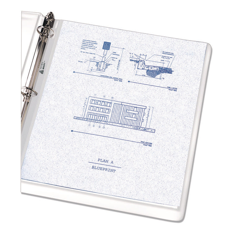 Economy Weight Sheet Protector, Light-Duty, Side: 3-Hole Punched, Top Load 8.5 x 11 Insert, Semi-Clear Front, 100/Box