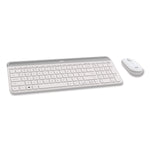 MK470 Slim Wireless Keyboard and Mouse Combo, 2.4 GHz/33 ft Wireless Range, Off-White