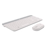 MK470 Slim Wireless Keyboard and Mouse Combo, 2.4 GHz/33 ft Wireless Range, Off-White