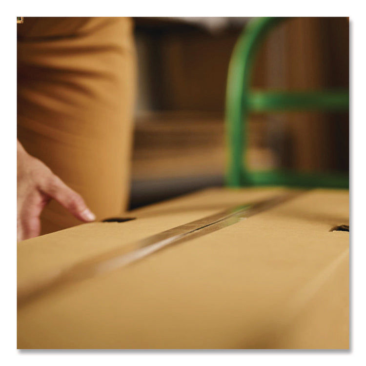 MAX Packaging Tape with Dispenser, 1.5" Core, 1.88" x 22 yds, Crystal Clear, 6/Box