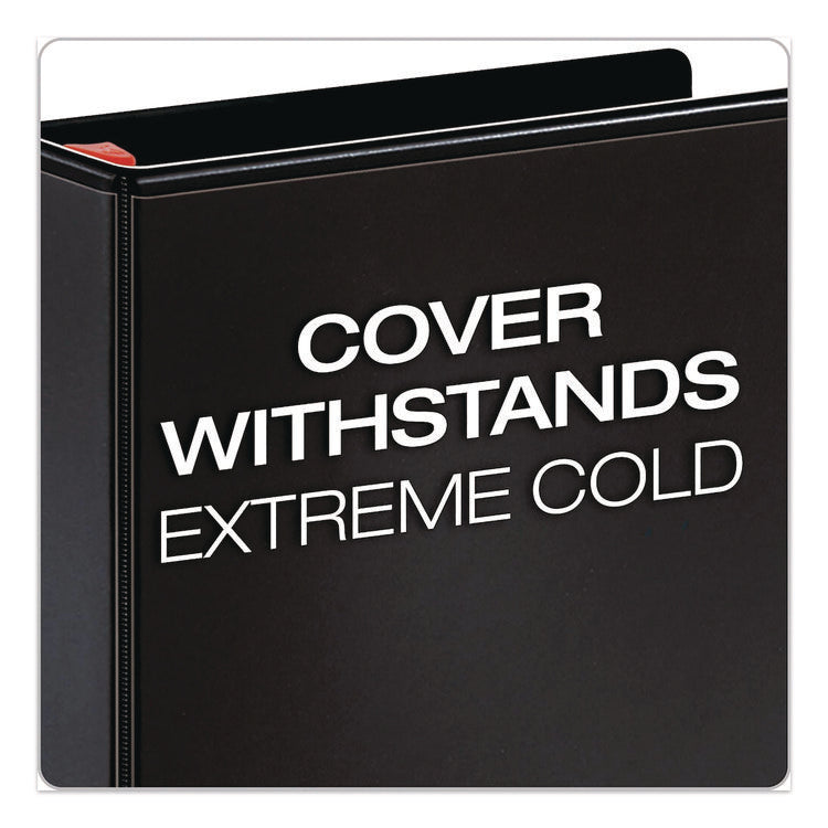 XtraLife ClearVue Non-Stick Slant-D Ring Binder, 3 Rings, 1.5" Capacity, 11 x 8.5, Black