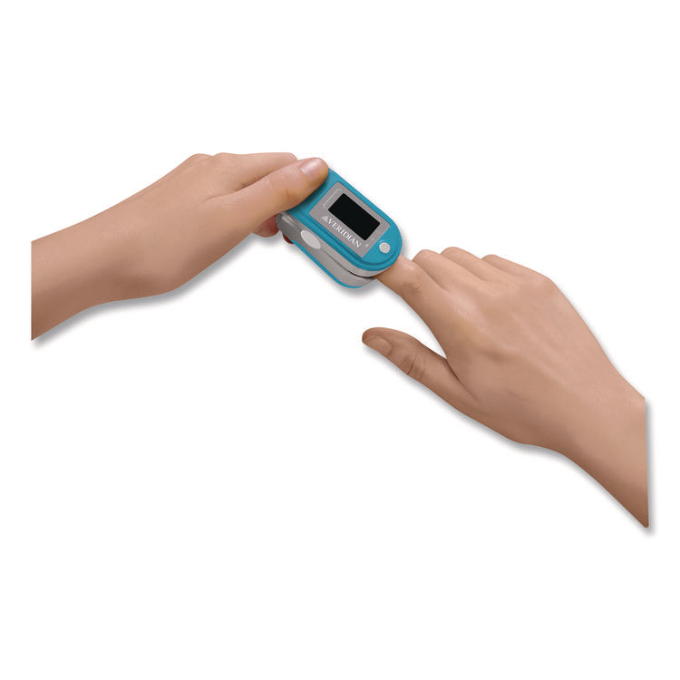 Fingertip Pulse Oximeter, Blue/Gray