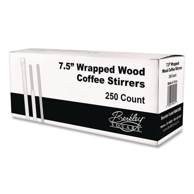Wrapped Wood Stirrers, 7.5", 250/Box