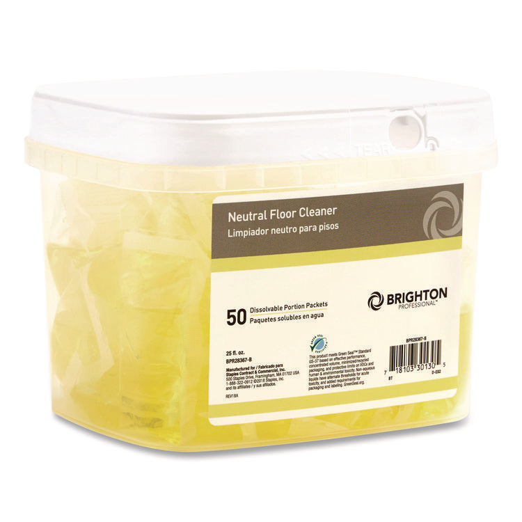 Dissolvable Floor Cleaner Packets, Lavender Scent, 25 oz, 50/Pack