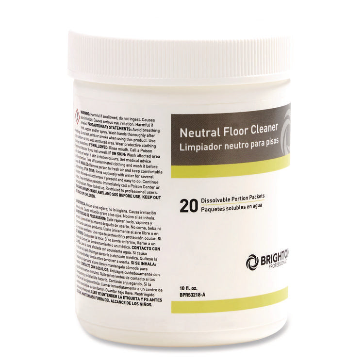 Dissolvable Floor Cleaner Packets, Lavender Scent, 10 oz, 20/Pack