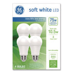 Classic LED SW Non-Dim A19 Light Bulb, 10.5 W, Soft White, 4/Pack
