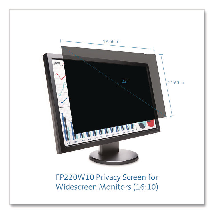 Anti-Glare Reversible Privacy Screen for 22.1" Widescreen Monitor, 16:10 Aspect Ratio