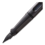 safari Fountain Pen, Medium Nib, Blue Ink, Charcoal Barrel