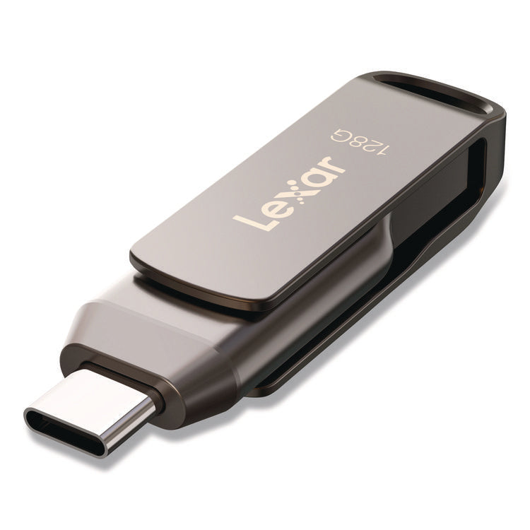 JumpDrive D400 USB 3.1 Flash Drive, 128 GB, Titanium