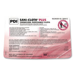 PDI San-Cloth Plus Germicidal Disposable Cloth, 6 x 6.75, Unscented, White, 160/Pack