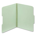 Pressboard Expanding File Folders, 1/3-Cut Tabs: Assorted Positions, Letter Size, 2" Expansion, Light Green, 25/Box