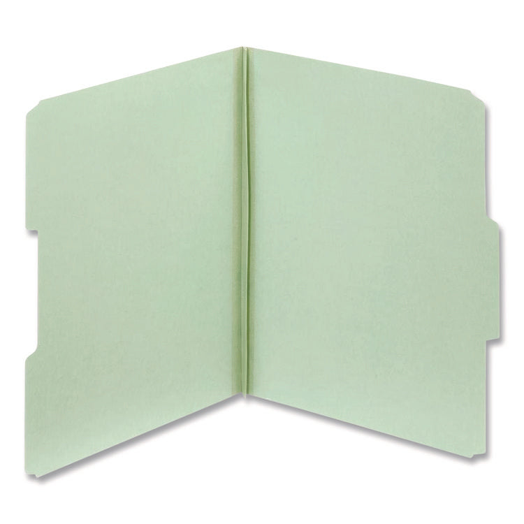 Pressboard Expanding File Folders, 1/3-Cut Tabs: Assorted Positions, Letter Size, 2" Expansion, Light Green, 25/Box