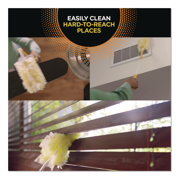 Heavy Duty Dusters Refill, Trap + Lock Fiber, Yellow, 11/Box