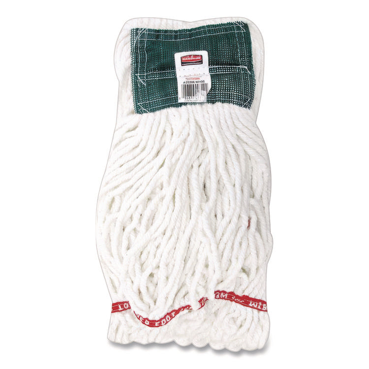 Web Foot Shrinkless Wet Mop Head, 20 oz, 5" Headband, White