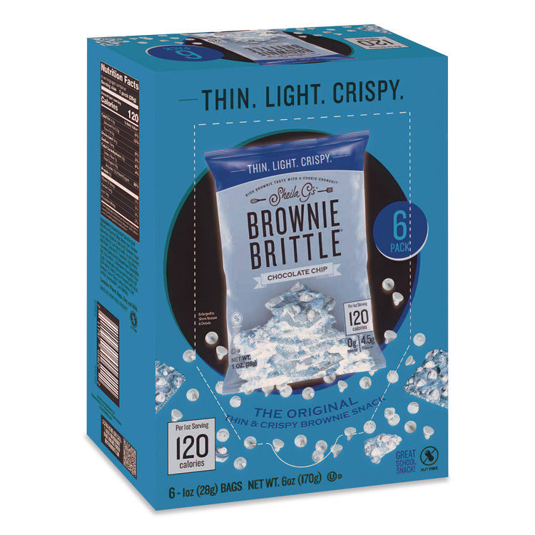 Chocolate Chip Crisps, 1 oz Bag, 6/Pack