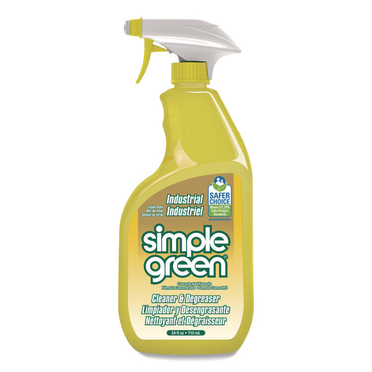 Industrial Cleaner and Degreaser, Concentrated, Lemon, 24 oz Spray Bottle