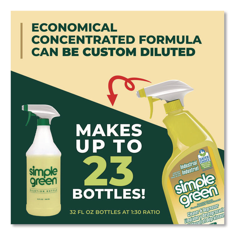 Industrial Cleaner And Degreaser, Concentrated, Lemon, 24 Oz Spray Bottle, 12/carton