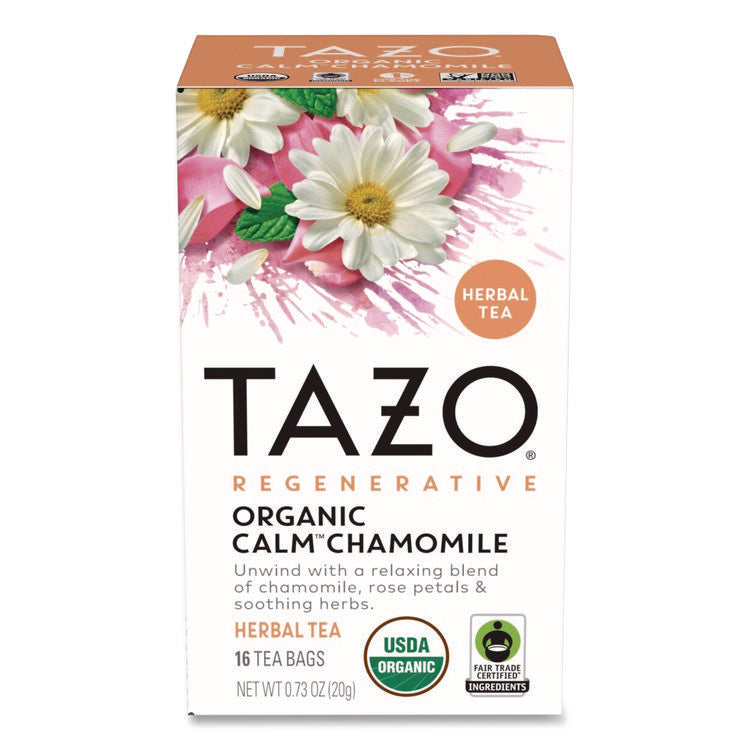 Tea Bags, Organic Calm Camomile, 16/Box