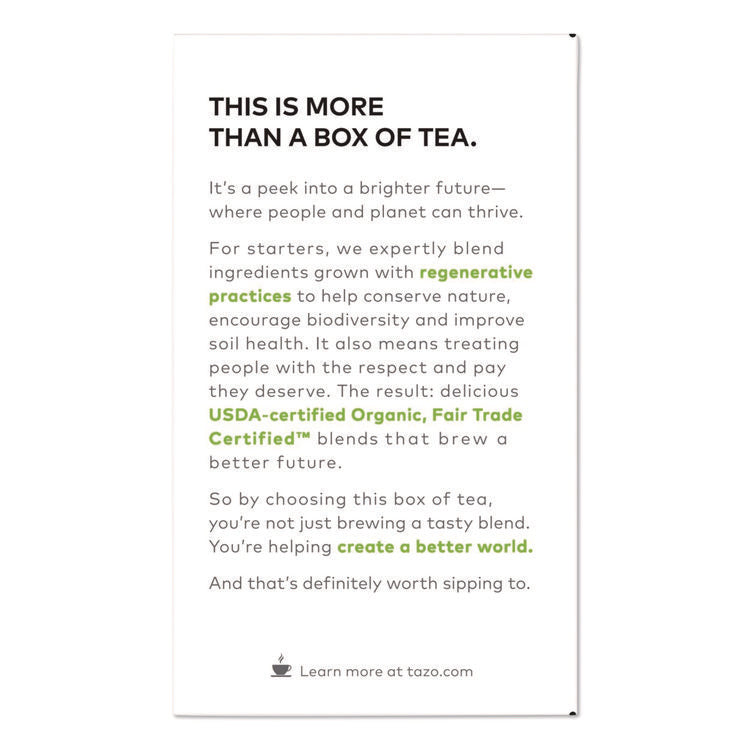 Tea Bags, Organic Green Ginger, 16/Box